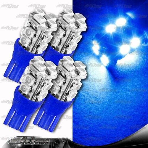 4x Blue SMD 12 LED 12v Replacement T10 Wedge Light Bulb 194 2450 2652