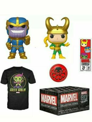 Funko Marvel 80th Collector Corps Subscription Box Thanos and Loki L  T-Shirt