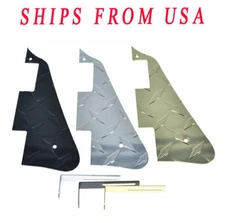 Diamond Plate LP Pickguard Scratch Plate with Bracket for Epiphone Les Paul