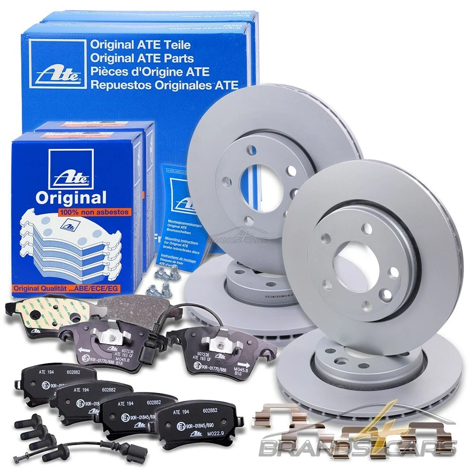 ATE BREMSSCHEIBEN +BELÄGE+VWK VORNE+HINTEN FÜR VW TRANSPORTER MULTIVAN BUS T5 T6