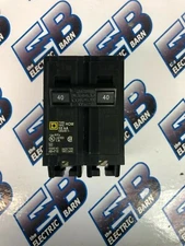 Square D HOM240 Circuit Breaker 40 Amp 240 Volt 2 Pole Plug In 10K -WARRANTY