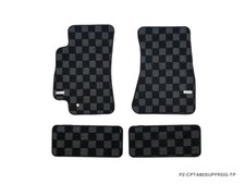 P2M FRONT & REAR Checkered Carpet Floor Mats Set for Toyota Supra 93-98 MKIV New