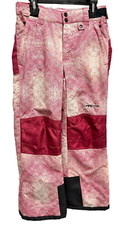 Ski Pants Girls Medium Arctix Pink White Pixel Pattern Insulated Boot Lining