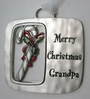 ATOP Merry Christmas Grandpa candy cane TIDINGS OF THE SEASON ORNAMENT ganz — photo 3