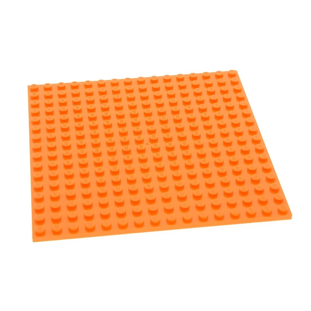 1x Lego Building Plate 16x16 Orange Double-Sided Buildable 6394981 6114376 91405