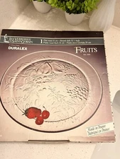 Vintage Duralex 12.25" "Fruits" Serving Platter Glass Made In France- Open Box