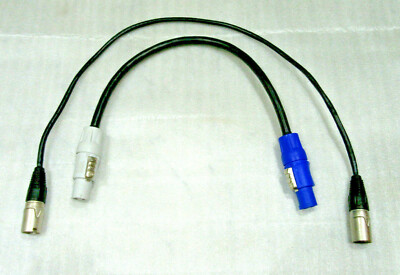 GENUINE Neutrik PowerCON NAC3FCB & NAC3FCA Jumper and EtherCON Cat5 RJ45 Cable