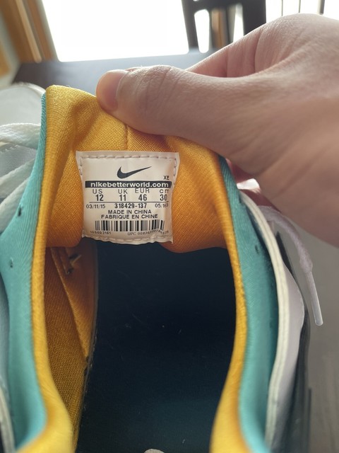 Size 12 Nike Air Huarache White Turquoise Gold 14 For Sale Online Ebay