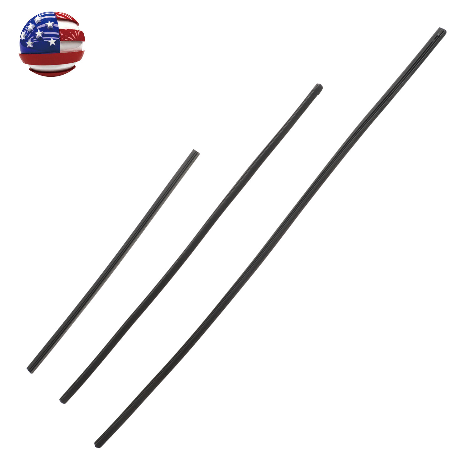 Wiper Blade Insert Set of 3 Front & Rear Fit for Acura MDX 76622SMA004