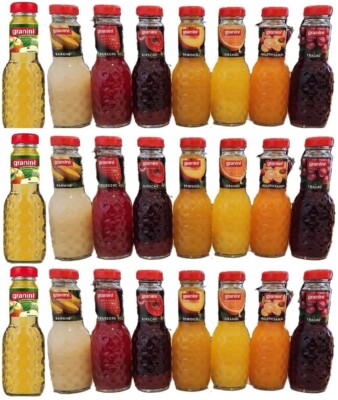 24 Flaschen a 200ml Granini Saft Mix aus 8 Sorten MEHRWEG Pfand Glas