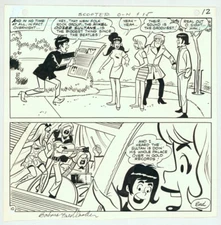 1968 Swing with Scooter #15 DC Comic Teen Comedy Original Art SIGNED The Beatles