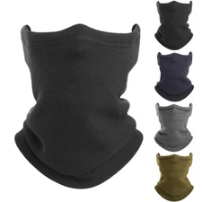 Winter Fleece Warm Neck Gaiter Windproof Ski Half Face Mask Scraf for Men Women