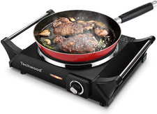 Techwood Hot Plate Portable Electric Stove 1500W Countertop Single Burner with A