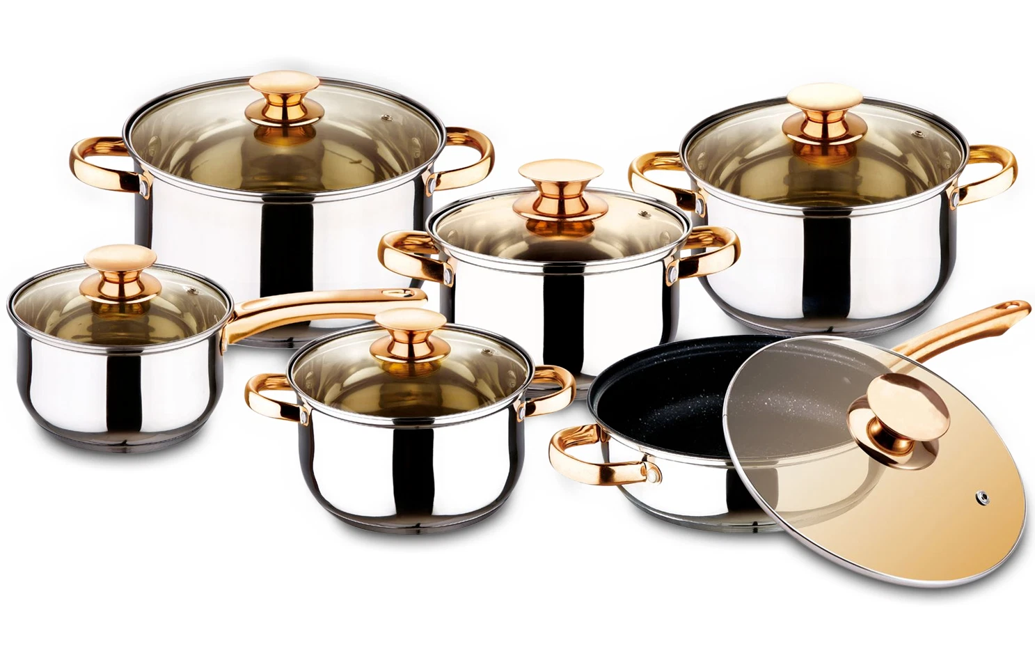STAINLESS STEEL 12 Pcs INDUCTION HOB CASSEROLE POT COOKWARE SAUCEPAN DINING SET
Opens in a new windo