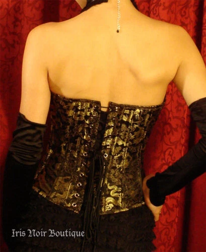 Leg Avenue Black/Golden Corset  Size L - Image 3 of 4