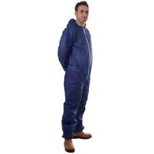 Disposable Coveralls Boilersuit White Blue Painters Protective Overalls Suit