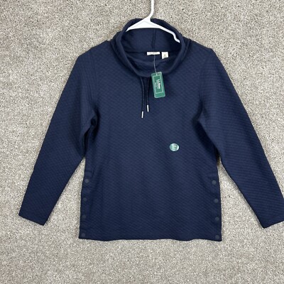 LL Bean Soft Light Quilted Funnel Neck Sweatshirt Women's XS Petite NEW |  eBay