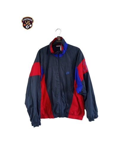 Vintage Nike Track Top Jacket L) Grey 