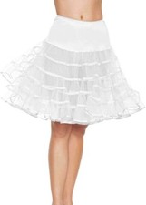 Leg Avenue White Knee Length Petticoat One Size NEW