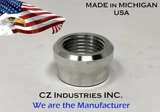 1/2" NPT QTY:100 ALUMINUM FEMALE WELD ON / WELD IN FLANGE FITTING BUNG, 1/2"-14