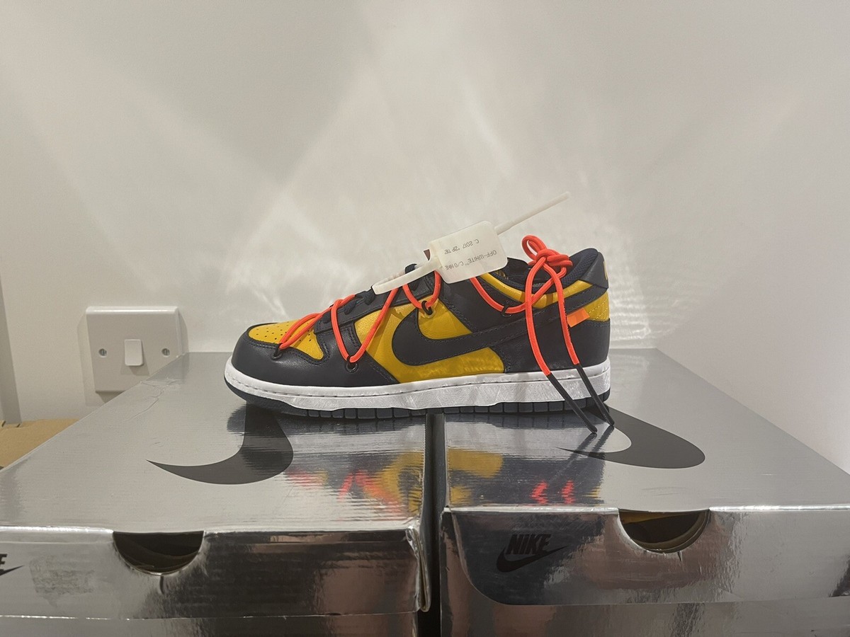 Size UK 7 - Nike Dunk Low x OFF-WHITE University Gold 2019 | eBay UK