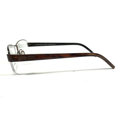 Porsche Design Eyeglasses Frames P8211 A Brown Rectangular Half Rim 52-17-140 - Picture 6 of 12