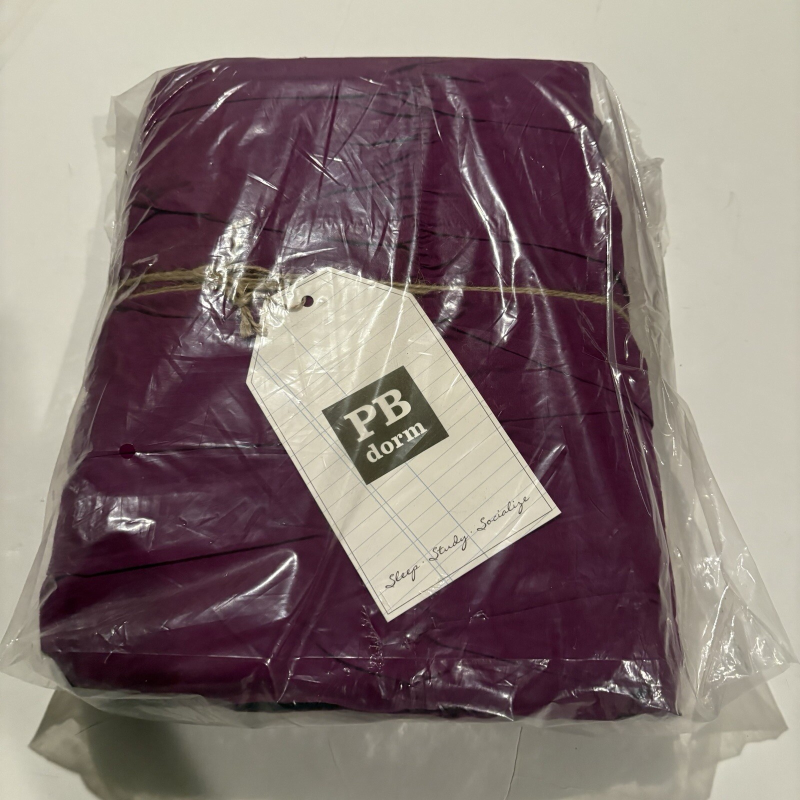 Pottery Barn Dorm Teen Plum Ruched Duvet Twin 100% Cotton