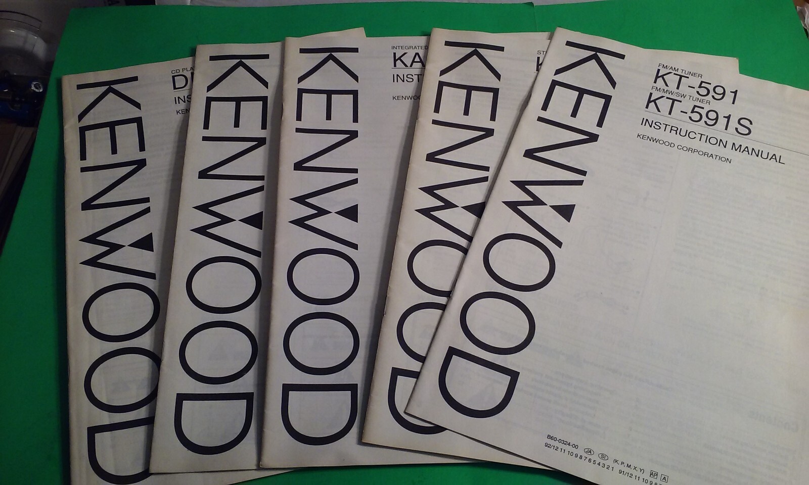 Lot 5 Original Owner's Instruction Manuals for Various Kenwood Electronics