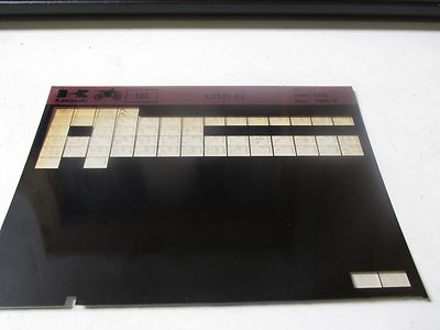 1987 Kawasaki KX125 E2 Parts List Microfiche 99961-0232 | eBay