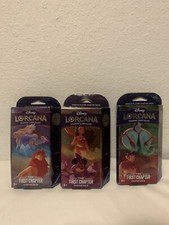 Disney Lorcana TCG   The First Chapter Starter Deck Lot / Set Of 3 SEALED QTY