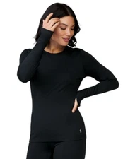 FREE COUNTRY ladies base layer top Sz Medium black shirt microtech heat 2Pk NEW