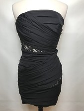 Express Womens Dress 2 Little Black Dress LBD Silk Ruched Lace Strapless Party