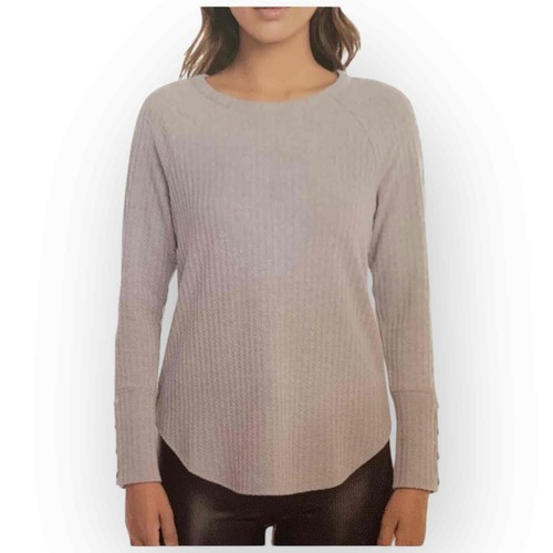 NWT CHASER Waffle Thermal Long Sleeve Tunic – Size XL – Heather Grey - Picture 2 of 4