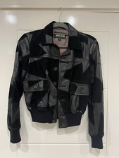 Just Cavalli Real Leather Suede Black Jacket - S - Stunning Rrp £1200