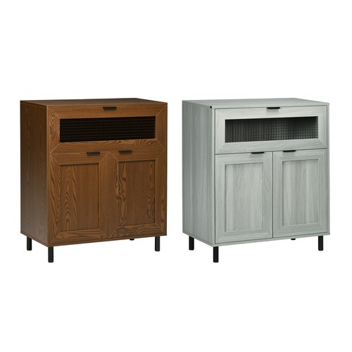 HOMCOM Industrial Sideboard Buffet Cabinet w/ Flip Door Finger Edge Pull