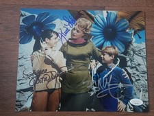 June Lockhart Angela Cartwright Bill Mumy SIGNED Lost in Space Photo JSA COA