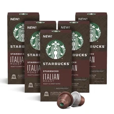 Starbucks - Nespresso Original Line Dark Roast Italian Roast Coffee, 50 Capsules
