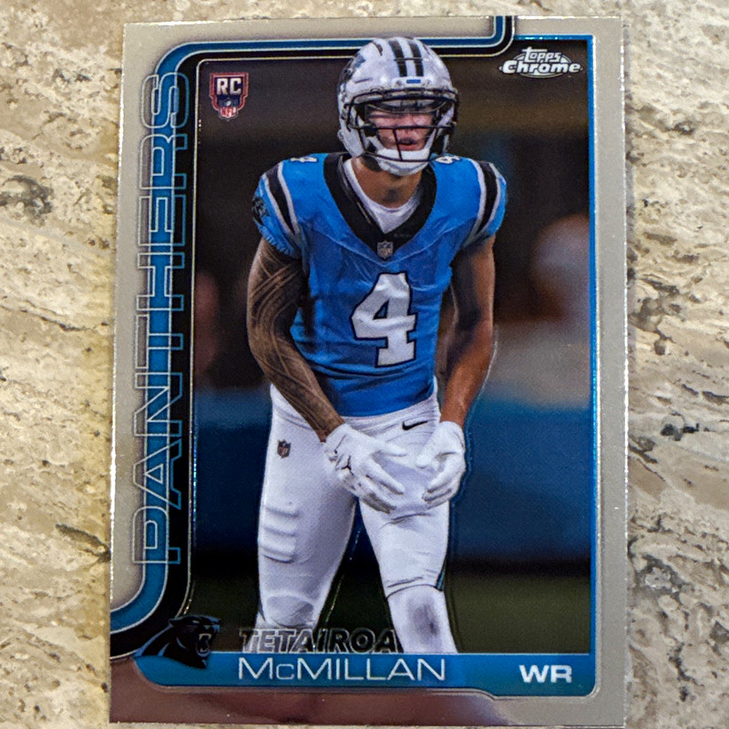 Topps Chrome 2025 Tetairoa McMillan Rookie #326 Carolina Panthers NFL