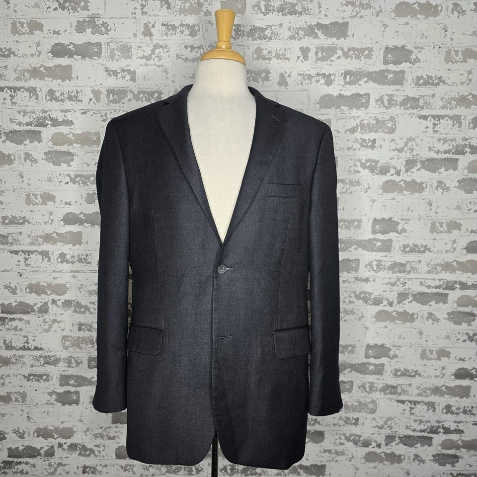 Traje Tasso Elba Lana Cachemira Gris 2 Piezas 2 Botones Ventilación Central 42R Pantalones 33x31 Foto 2 de 4