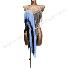 jz Handmade Women Samba Ballroom Swing Salsa Rumba Latin Dance Dress RHYTHM