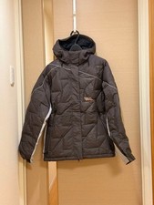 Giacca snowboard donna Volcom trapuntata marrone scuro cappuccio rimovibile...