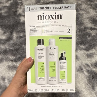 NIOXIN Pro Clinical System 2 Shampoo Conditioner Treatment Set 300mL/300mL/100mL
