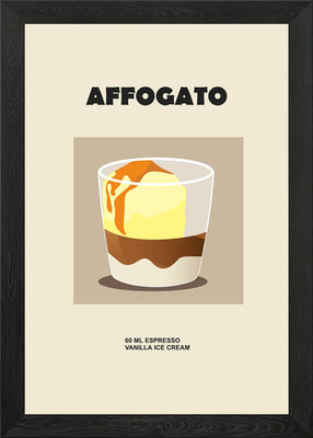 affogato ingredients Gerahmtes Wandbild Poster Leinwanddruck Bild
