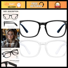 Stylish Blue Light Blocking Glasses for Men Women - Reduce Eye Strain