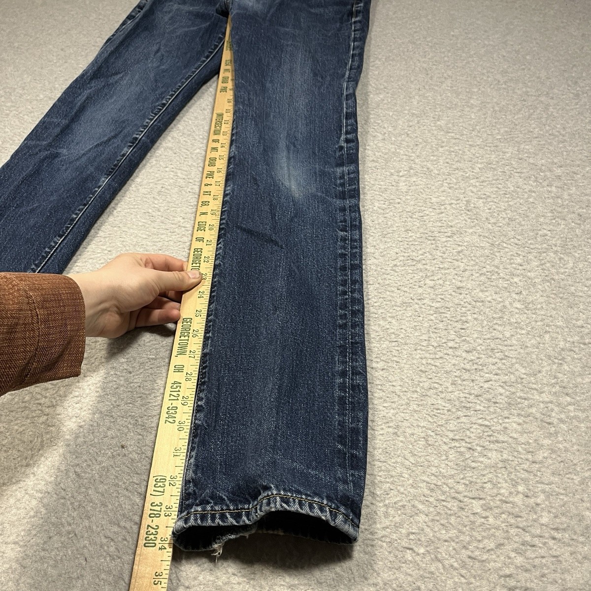んんん Abercrombie & Fitch Jeans Mens 30x34 Blue Slim Bootcut Denim 100
