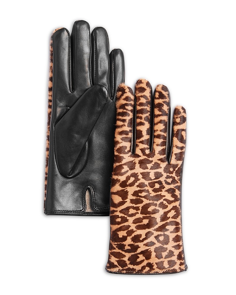 Bloomingdales LEOPARD Cashmere Lined Calf Hair Gloves - SIZE 8 26190₽