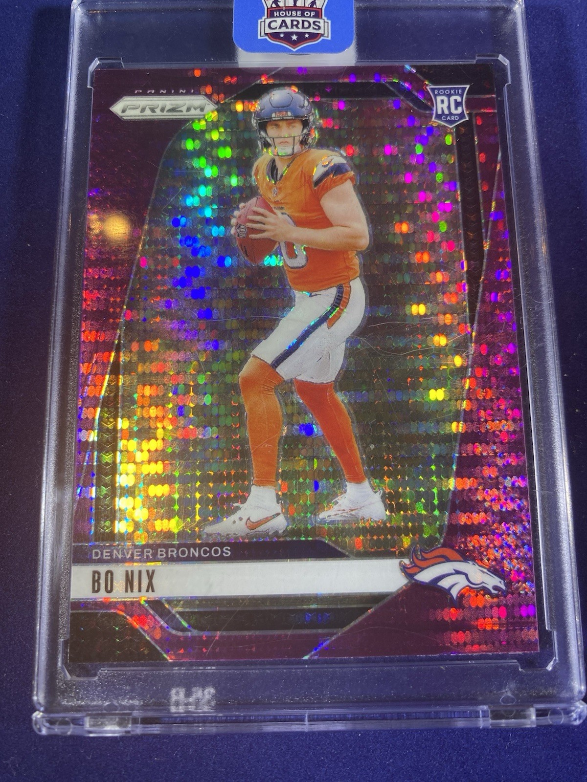 2024 Panini Prizm - Rookies Bo Nix #309 Purple Pulsar Prizm (RC)