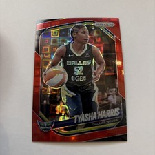 2025 Panini WNBA Prizm #130 Tyasha Harris Red Pandora SSP #1/199 Wings 🏀
