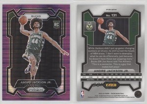 2023-24 Panini Prizm Purple Pulsar Prizm /35 Andre Jackson Jr #131 Rookie RC