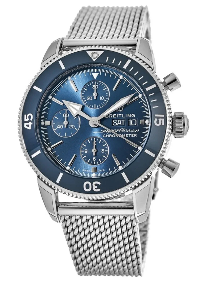 Breitling Superocean Heritage II Chronograph 44mm Blue Bezel Blue Dial A13313161C1A1